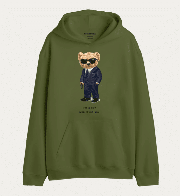 Толстовка з прикольним принтом Тедді "Ведмедик Тедді I'm a SPY who loves you "