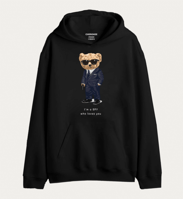 Толстовка з прикольним принтом Тедді "Ведмедик Тедді I'm a SPY who loves you "