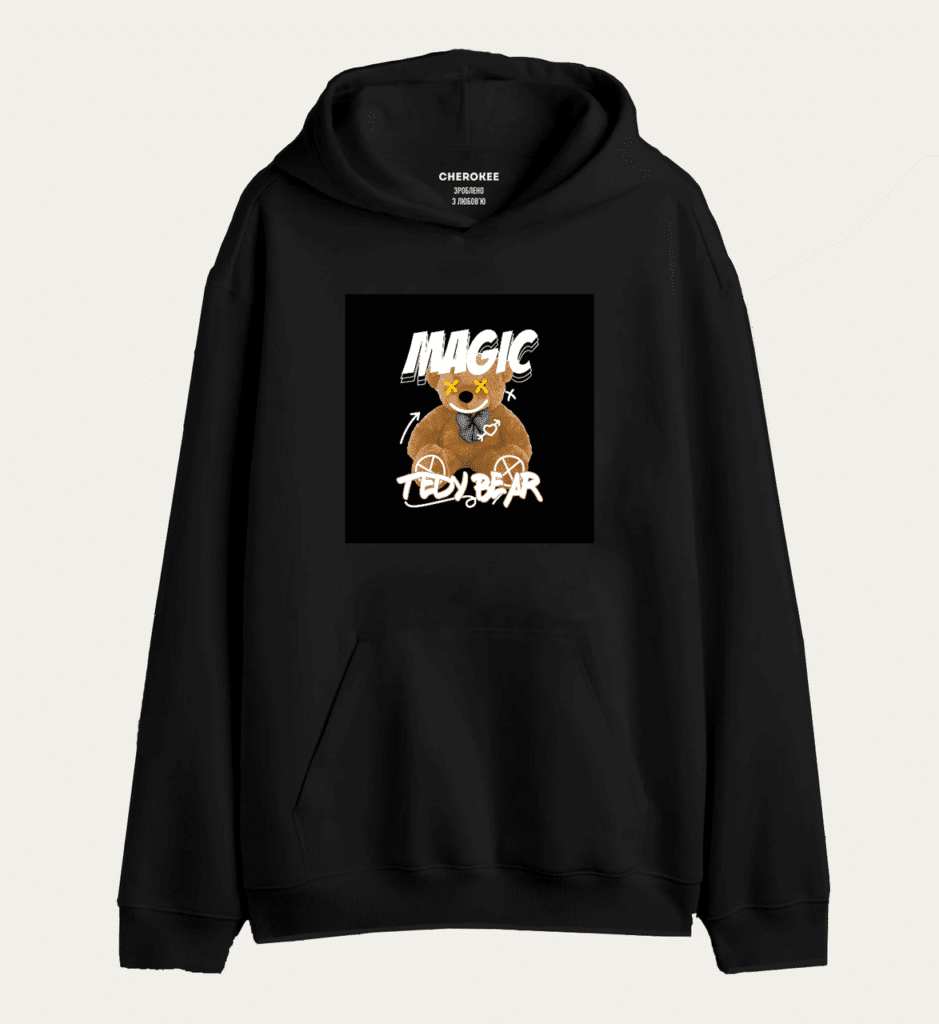 Худі толстовка з принтом Тедді “MAGIC TEDY BEAR”