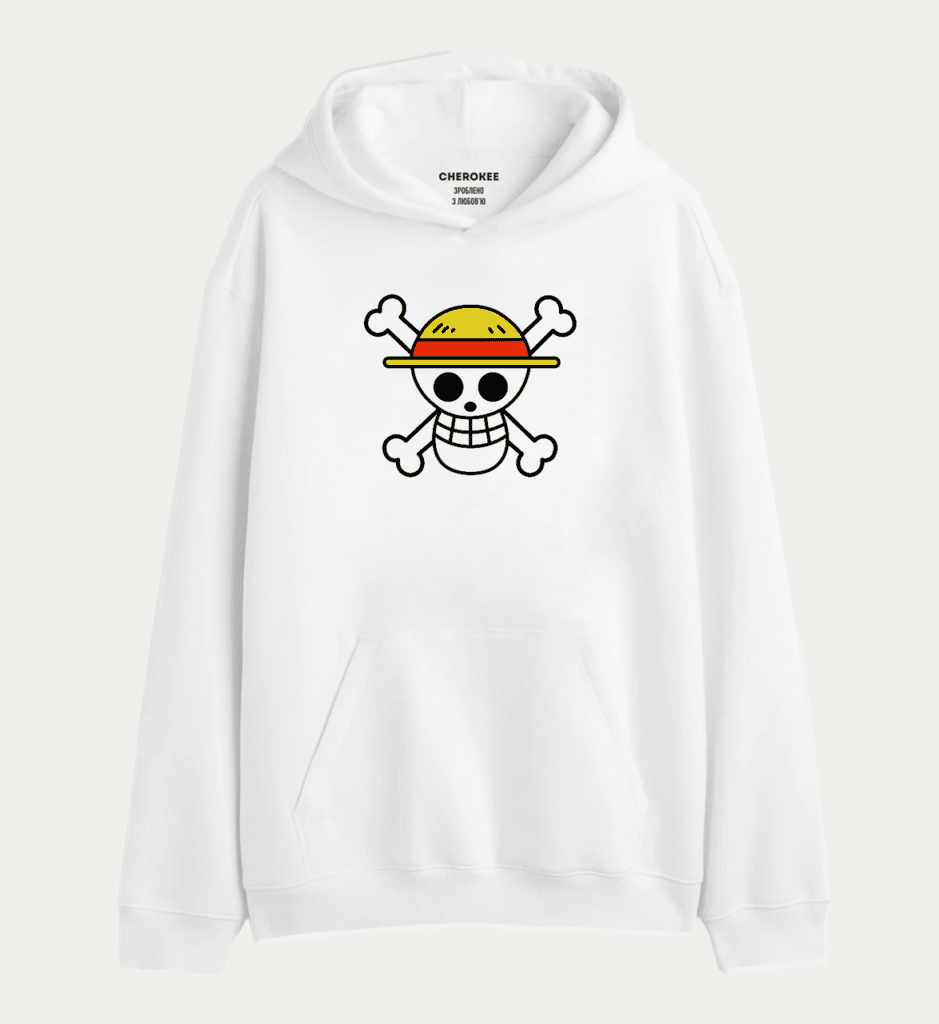 Толстовка з прикольним дизайном “Anime logo One Piece skull pirate”