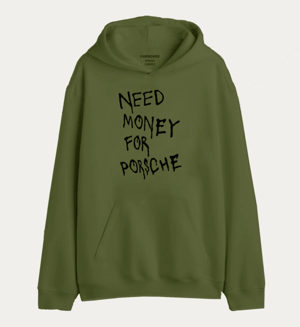 Худі толстовка з прикольним принтом "NEED MONEY FOR PORSCHE"
