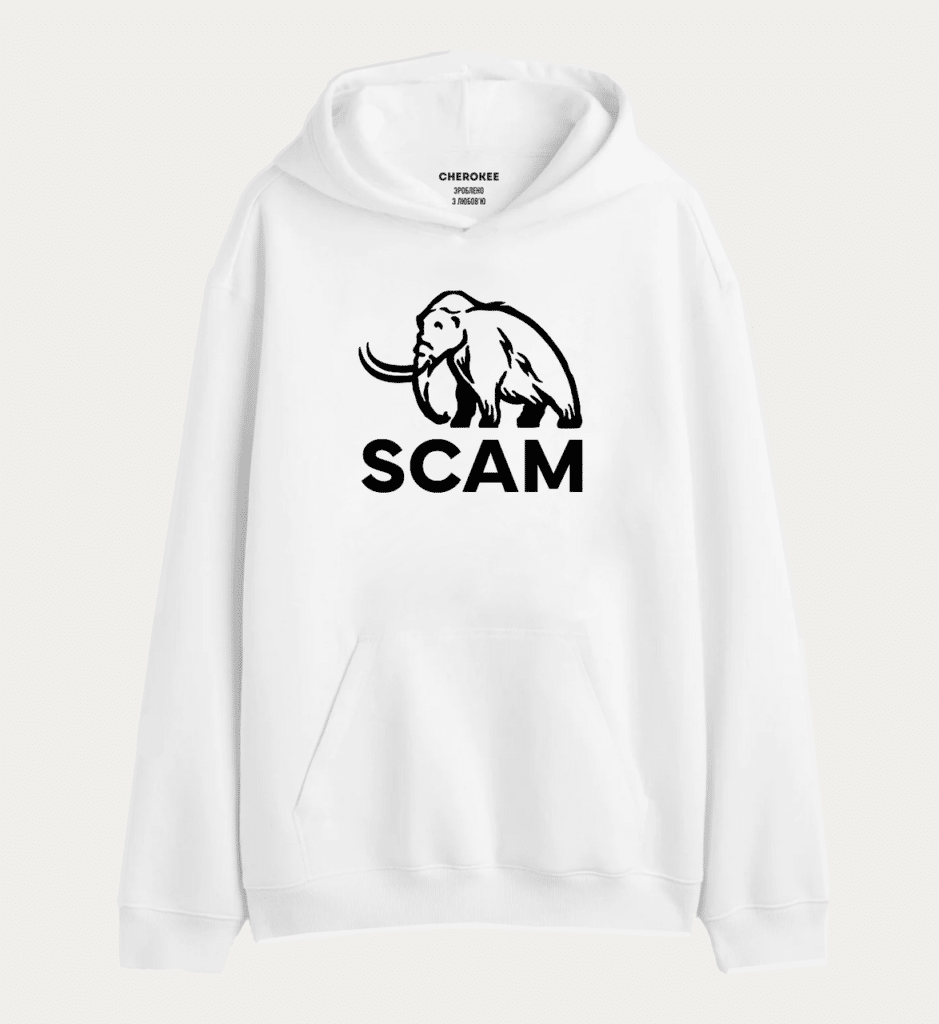 Толстовка з прикольним дизайном “SCAM”