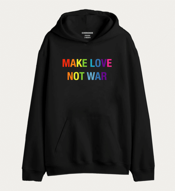 Толстовка з прикольним дизайном "MAKE LOVE NOT WAR"
