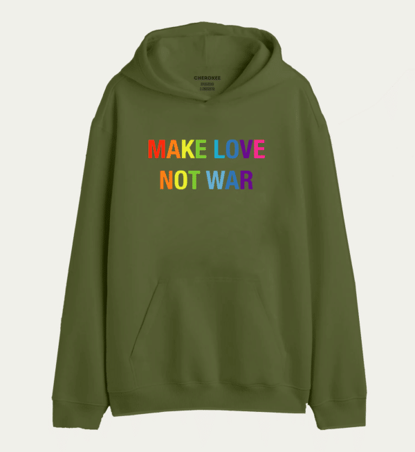 Толстовка з прикольним дизайном "MAKE LOVE NOT WAR"