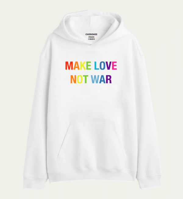Толстовка з прикольним дизайном "MAKE LOVE NOT WAR"