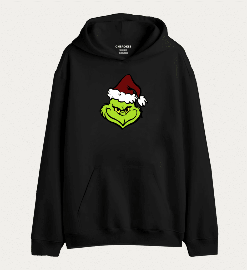 Толстовка з прикольним дизайном “Grinch”