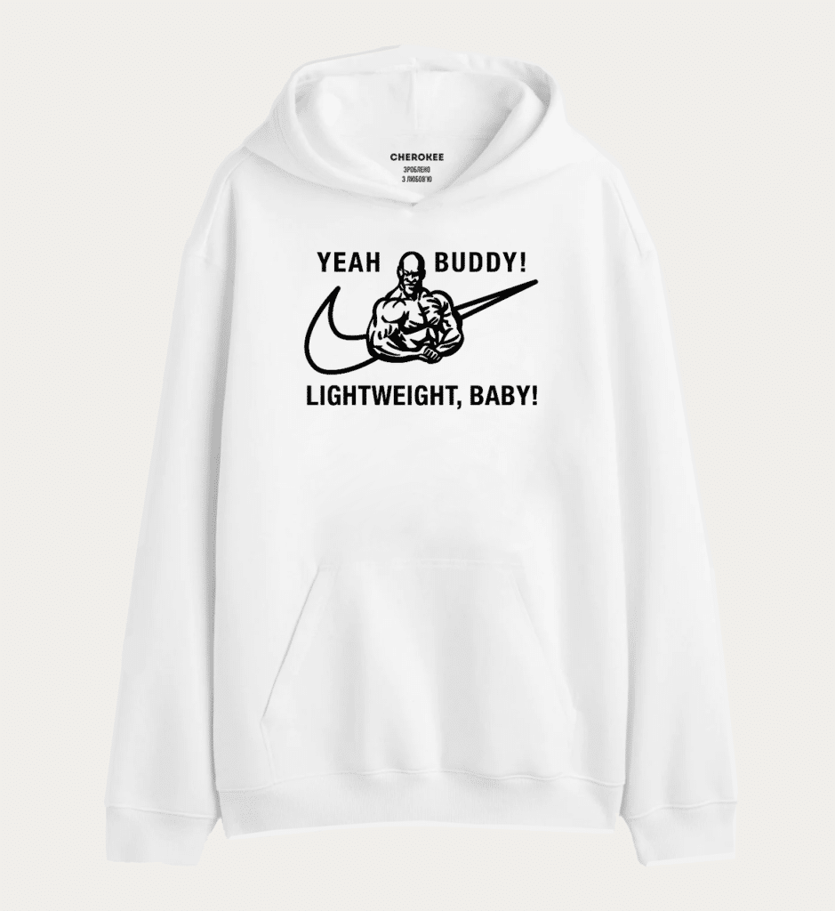 Толстовка з принтом “YEAH BUDDY! LIGHTWEIGHT, BABY!”