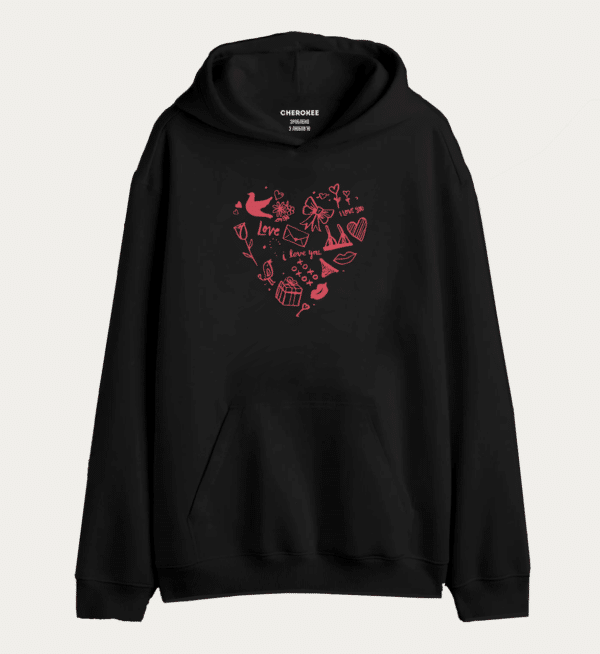 Толстовка з прикольним дизайном "Happy Valentine's Day"