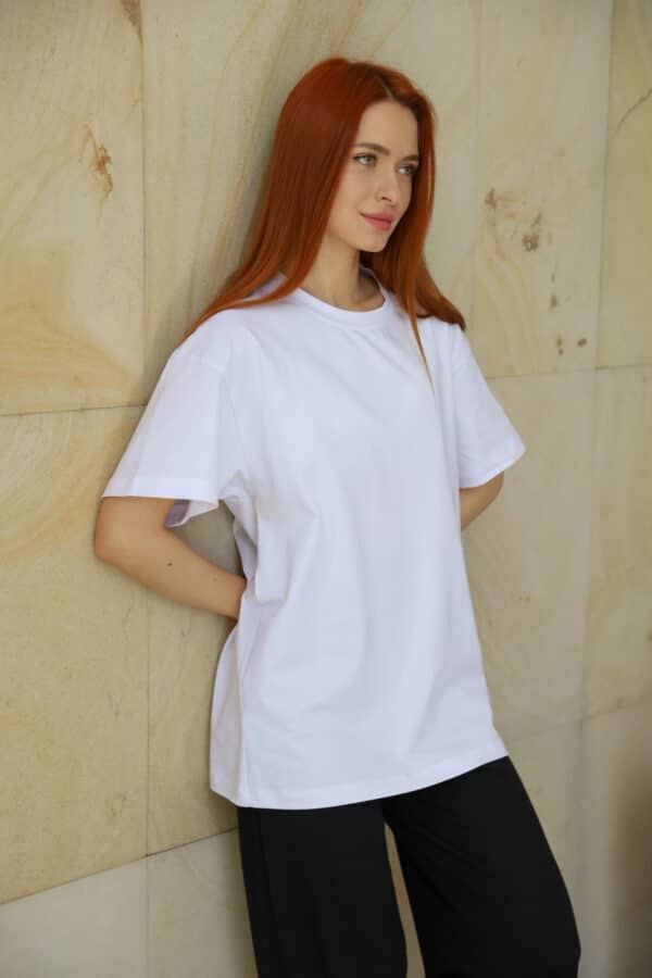 Футболка оверсайз Unisex Біла