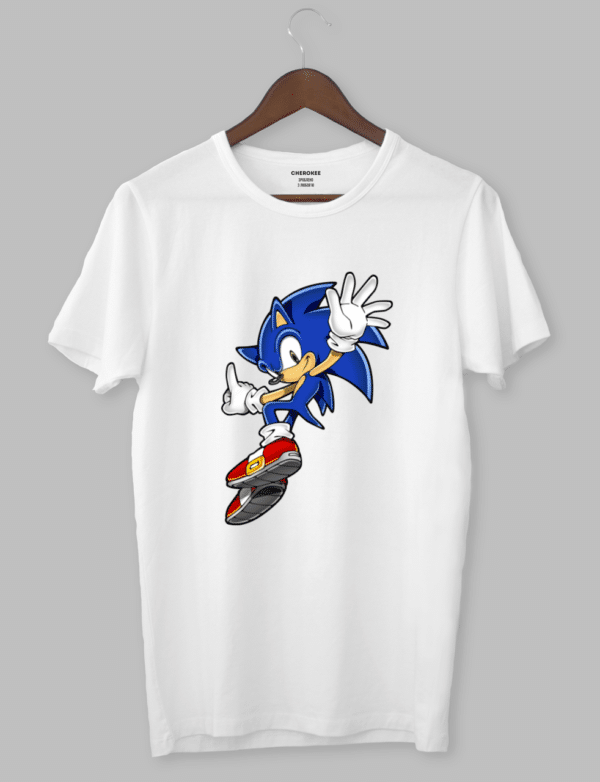 Футболка з принтом "Sonic and the jump"