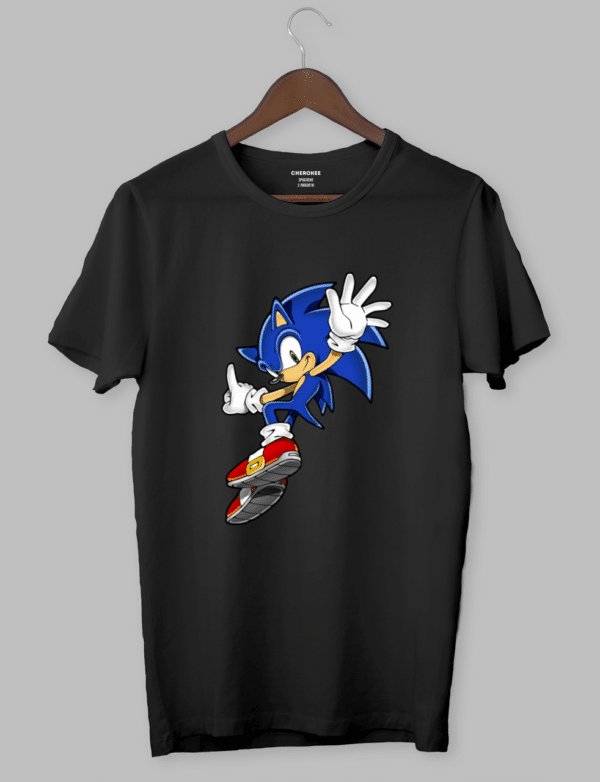 Футболка з принтом "Sonic and the jump"