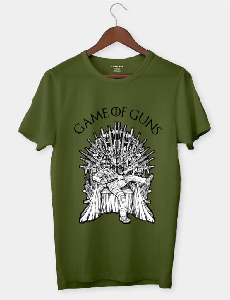 Футболка патріотична хакі “Game of guns”