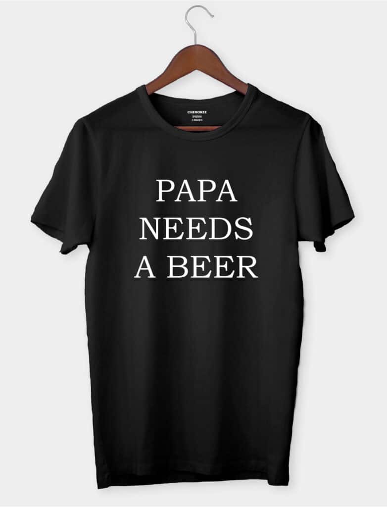 Футболка креативна з дизайном “Papa needs beer”
