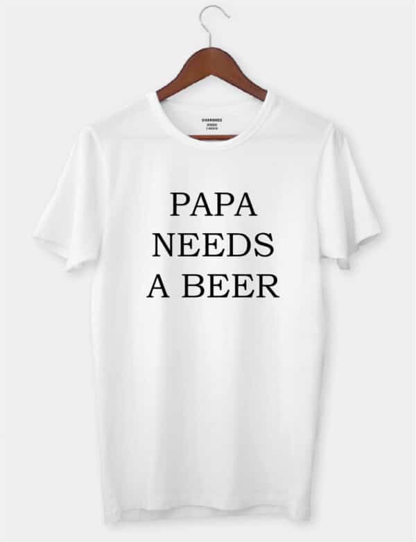 Футболка креативна з дизайном "Papa needs beer"