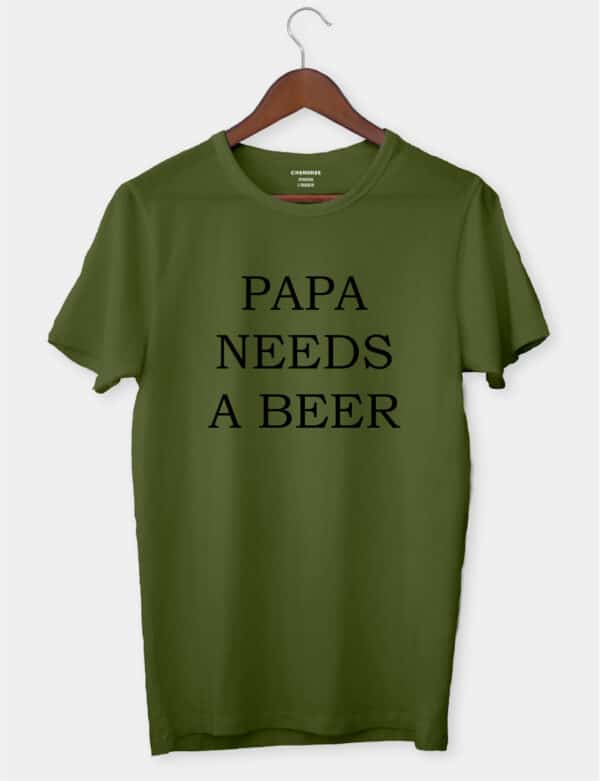 Футболка креативна з дизайном "Papa needs beer"