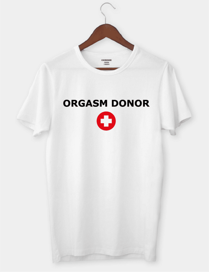 Футболка з смішним дизайном “Orgasm Donor”