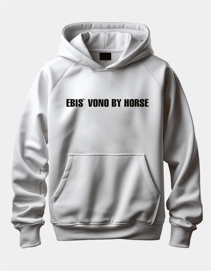 Крутий худі з написом “Ebis’ vono by horse”