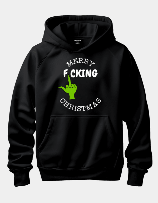 Худі з оригінальним принтом "Merry F*cking Christmas"