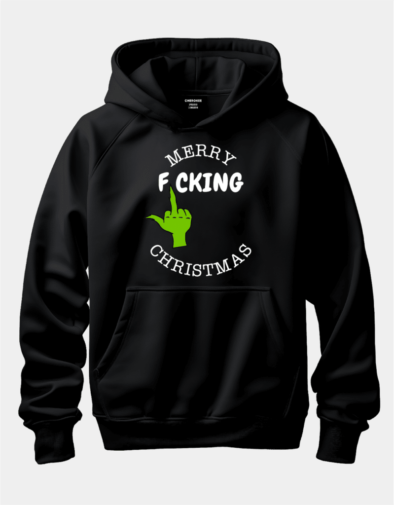 Худі з оригінальним принтом “Merry F*cking Christmas”