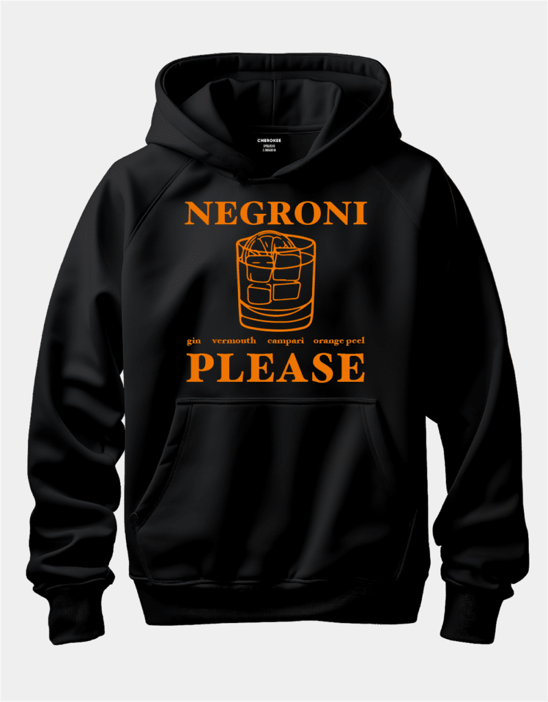 Крутий худі з принтом “Negroni Please”