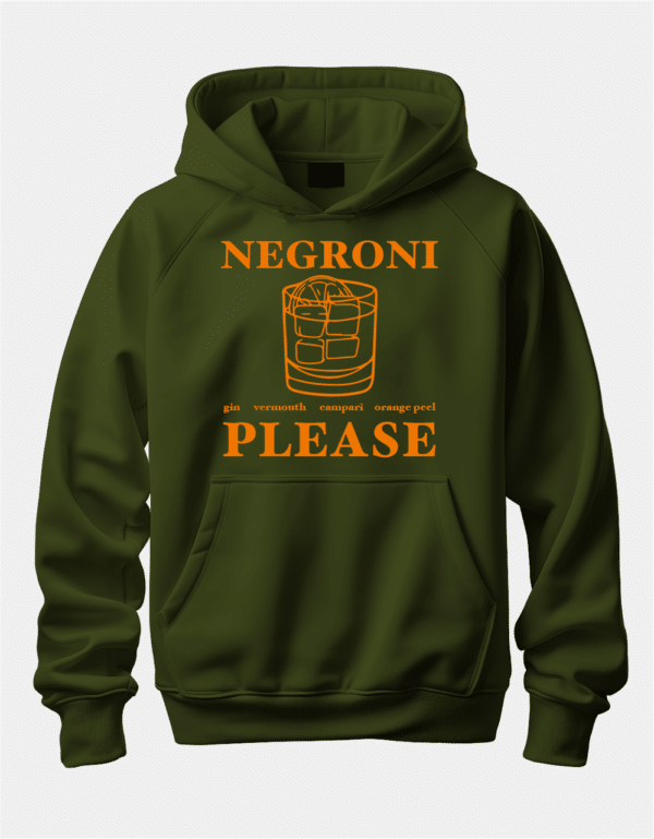 Крутий худі з принтом "Negroni Please"
