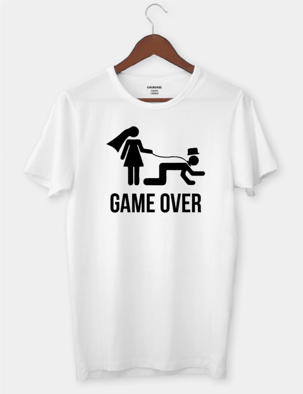 Класна футболка з кумедним принтом і написом "GAME OVER"