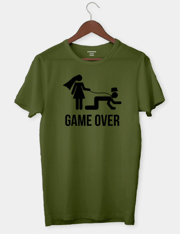 Класна футболка з кумедним принтом і написом "GAME OVER"