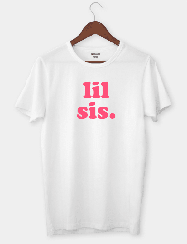 Футболка для молодшої сестрички з написом "Lil sis."