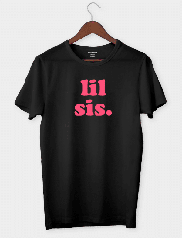 Футболка для молодшої сестрички з написом "Lil sis."