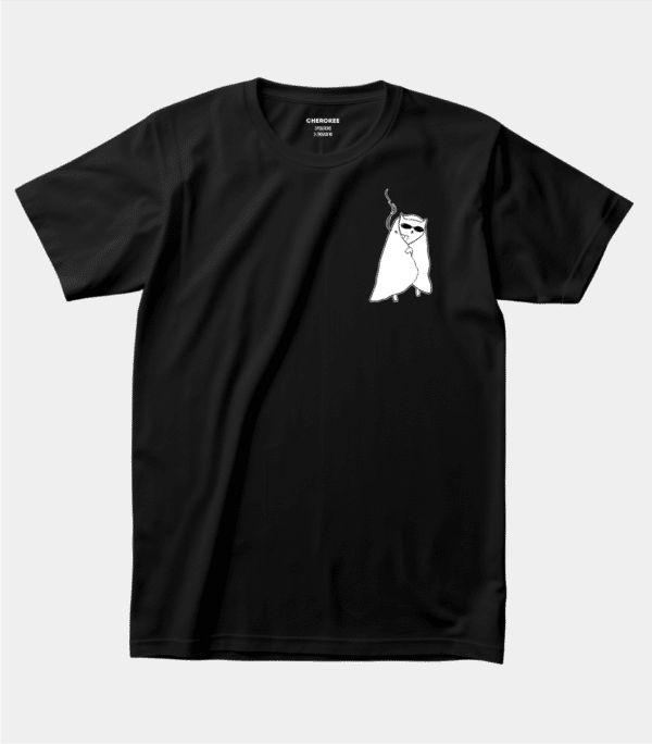 Футболка з принтом "Smoking cat"