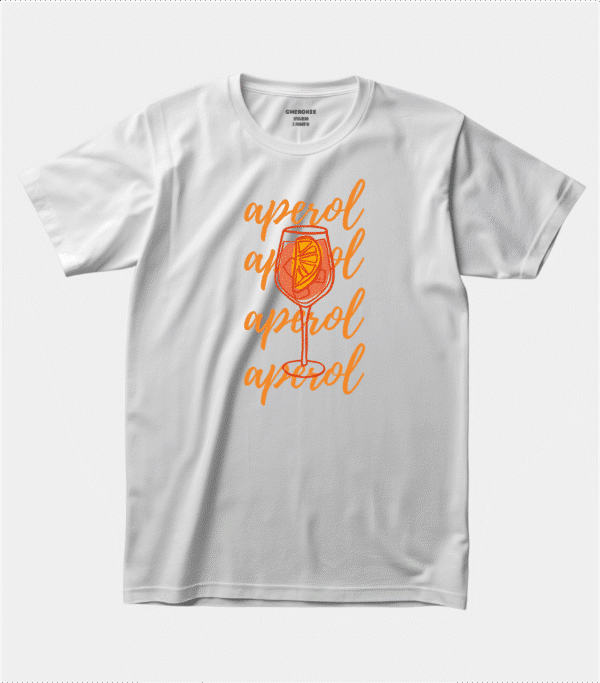 Футболка з літнім принтом "aperol"