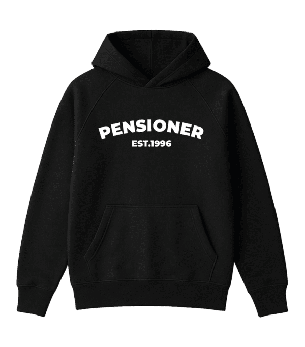 Худі на подарунок “Pensioner est. 1996" (рік можемо змінити на будь-який)