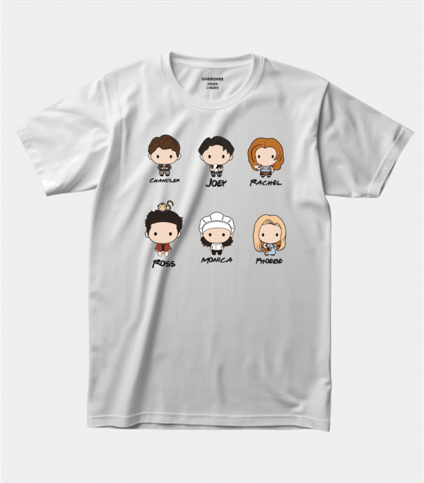 Футболка з героями серіалу “Друзі” — “Chandler, Joey, Rachel, Ross, Monica, Phoebe”