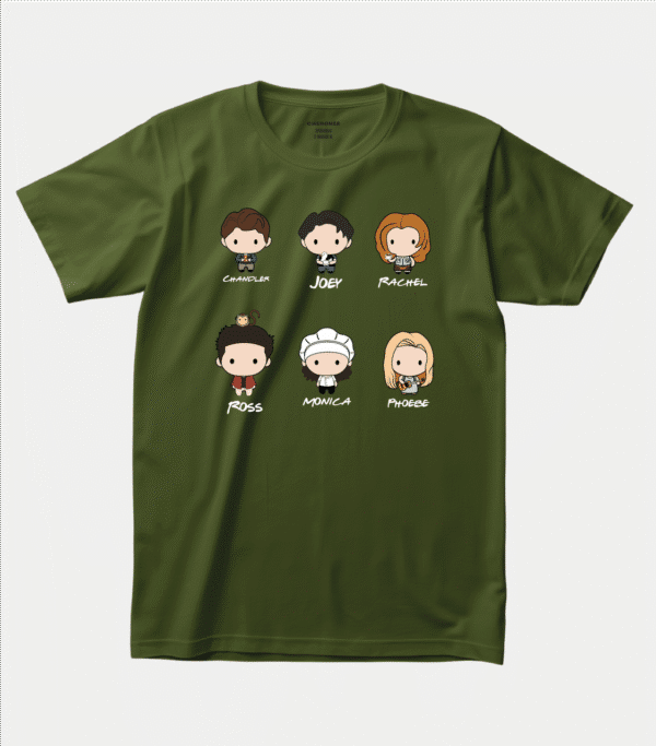 Футболка з героями серіалу “Друзі” — “Chandler, Joey, Rachel, Ross, Monica, Phoebe”