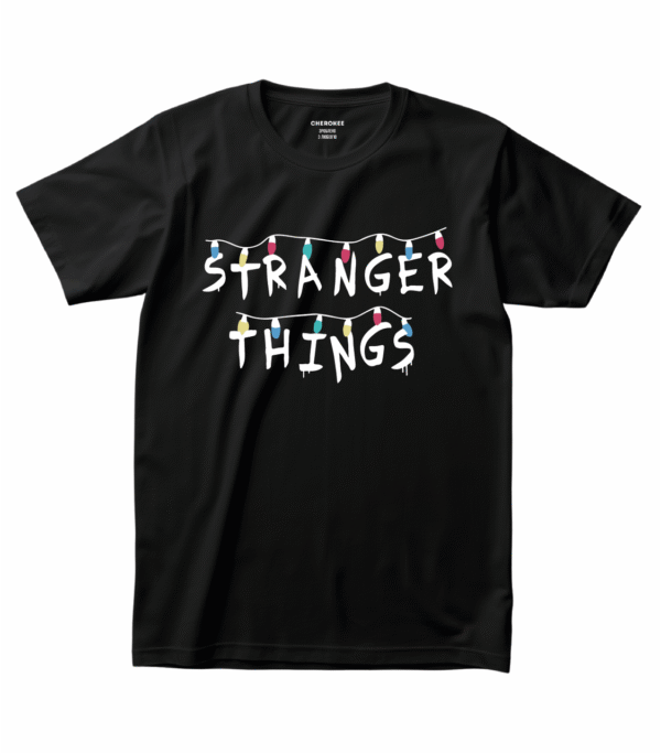 Футболка з атмосферним принтом — “STRANGER THINGS”