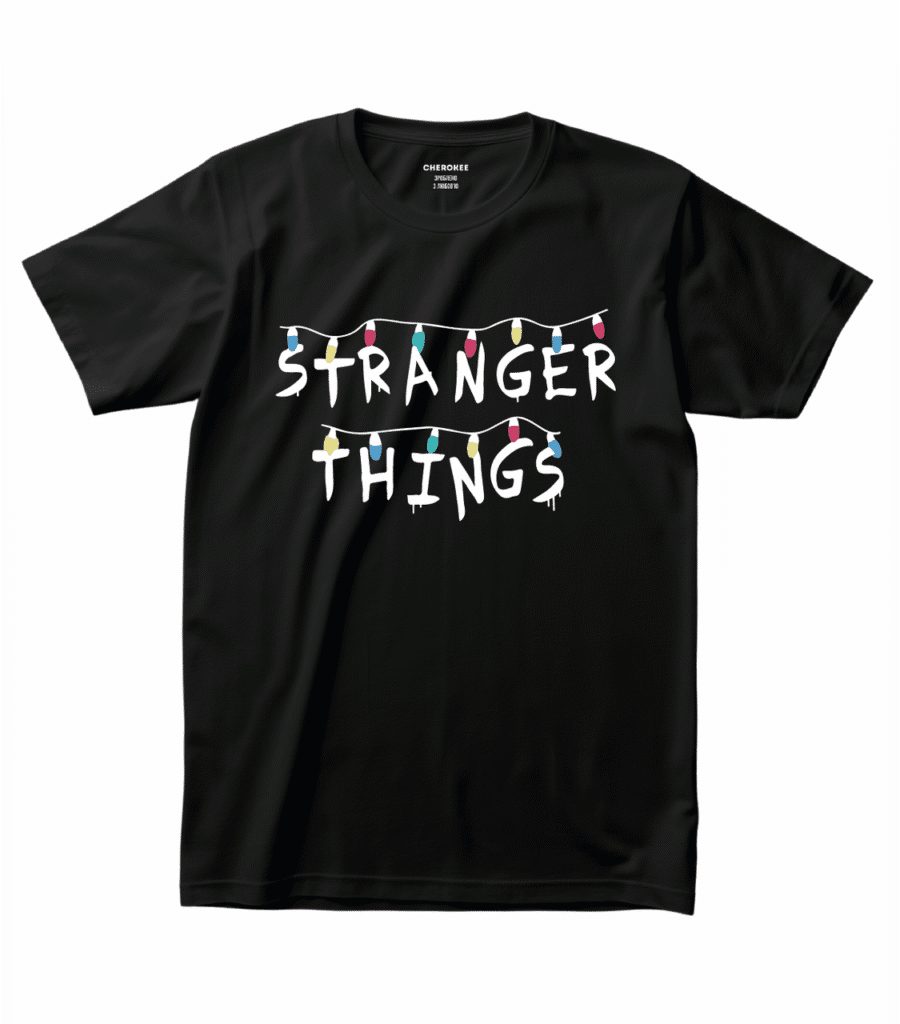 Футболка з атмосферним принтом — “STRANGER THINGS”