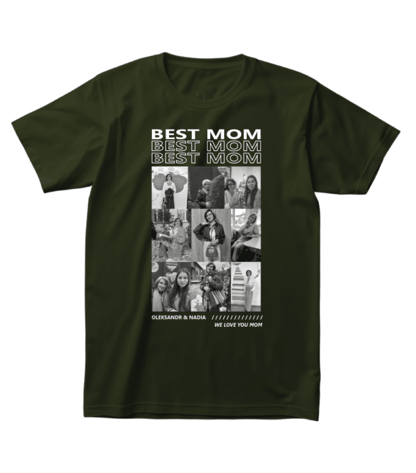 Футболка на подарунок для мами з вашими фото "BEST MOM"