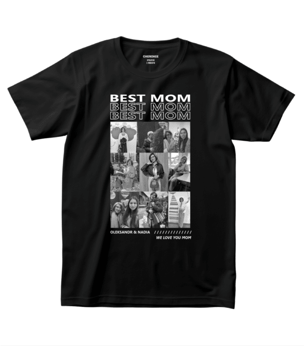 Футболка на подарунок для мами з вашими фото "BEST MOM"