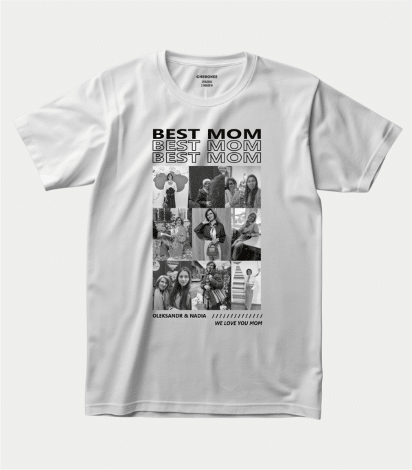 Футболка на подарунок для мами з вашими фото "BEST MOM"