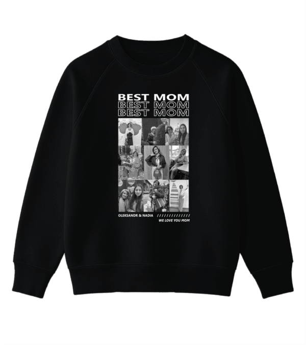 Світшот на подарунок для мами з вашими фото "BEST MOM"
