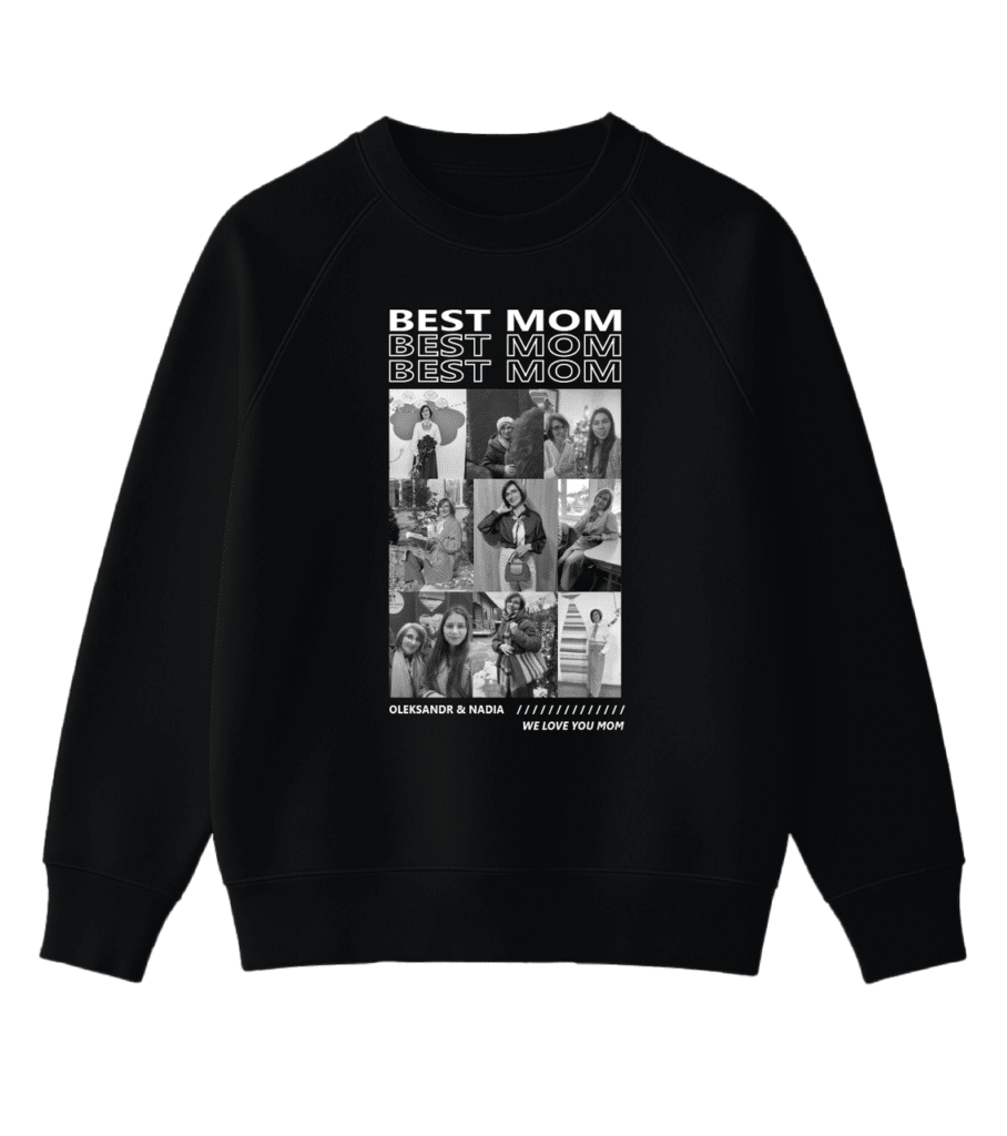 Світшот на подарунок для мами з вашими фото “BEST MOM”