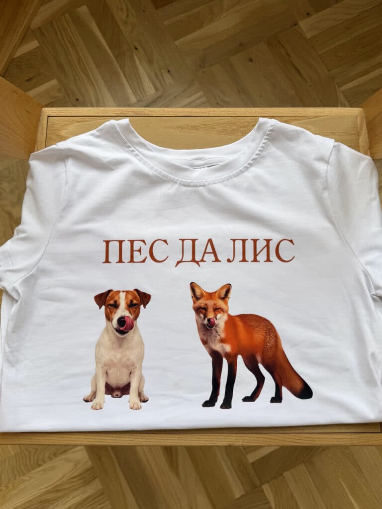 Футболка чоловіча з мемом “Пес Да Лис”